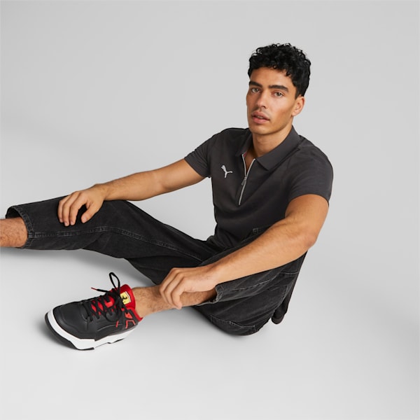 メンズ フェラーリ スタイル ジャカード ポロシャツ, PUMA Black, extralarge-JPN