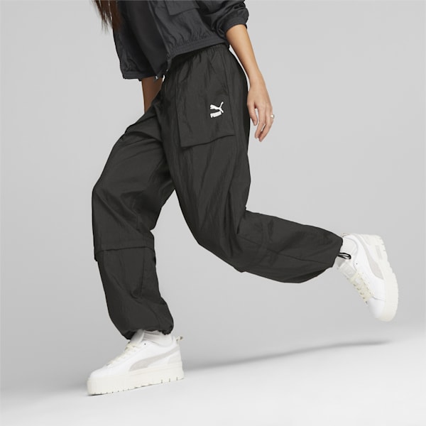 DARE TO Woven Women's Relaxed Fit Track Pants, PUMA Black, extralarge-AUS