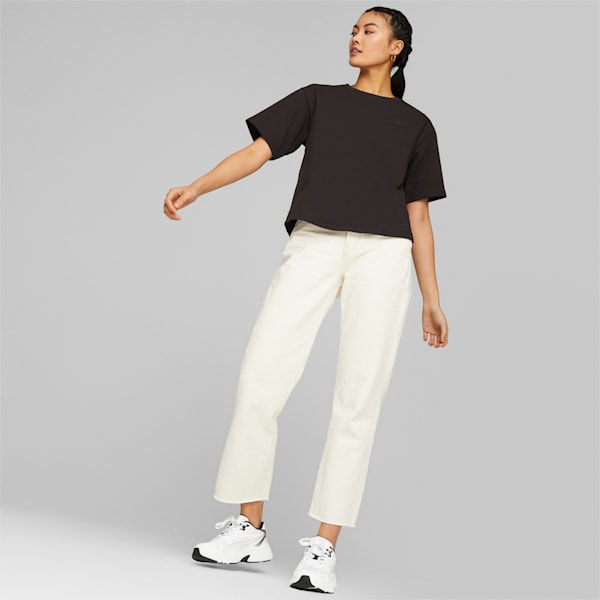 INFUSE Women's Relaxed Fit T-Shirt, PUMA Black, extralarge-IND