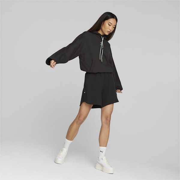 DOWNTOWN High Waist Women's Regular Fit Shorts, PUMA Black, extralarge-AUS