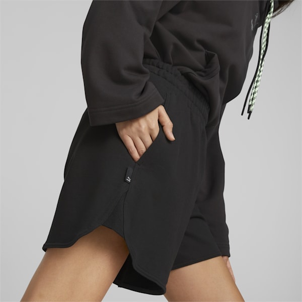 DOWNTOWN High Waist Women's Regular Fit Shorts, PUMA Black, extralarge-AUS