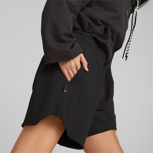 Downtown High Waisted Women's Shorts, PUMA Black, extralarge