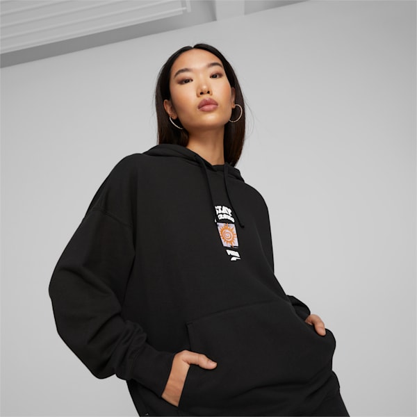 Downtown Graphic Hoodie Women, PUMA Black, extralarge