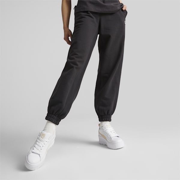 DOWNTOWN Women's Relaxed Fit Sweat Pants, PUMA Black, extralarge-AUS