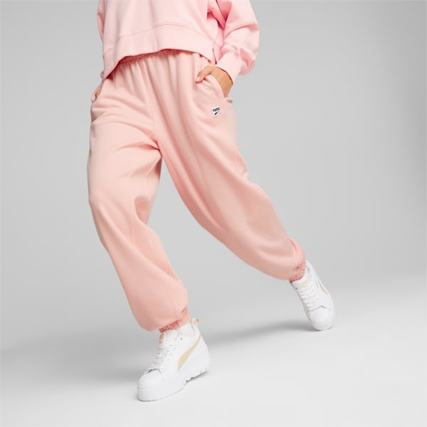 DOWNTOWN Women's Relaxed Fit Sweat Pants, Rose Dust, extralarge-IND