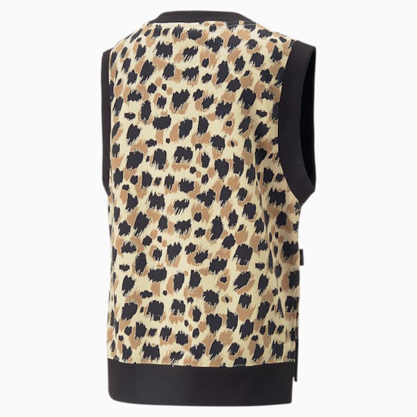 Downtown Printed Vest Women, Granola-AOP, extralarge
