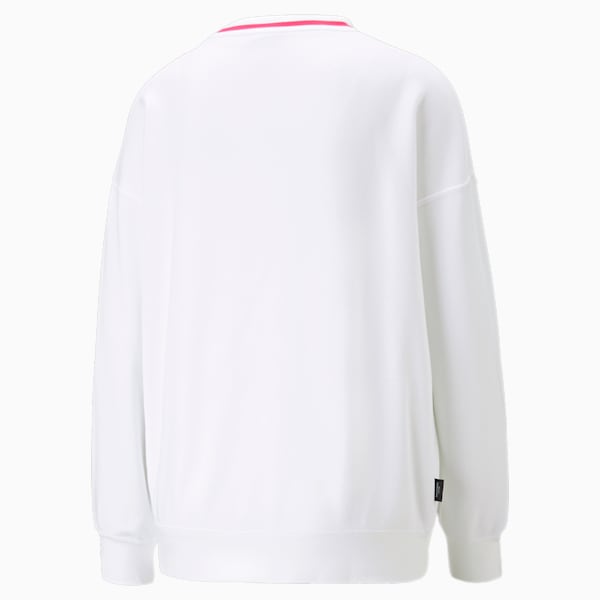 ウィメンズ PUMA TEAM モックネック スウェットシャツ, PUMA White, extralarge-JPN