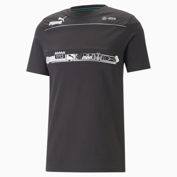 Mercedes AMG Petronas F1 SDS Men's Regular Fit T-Shirt, PUMA Black, extralarge-AUS