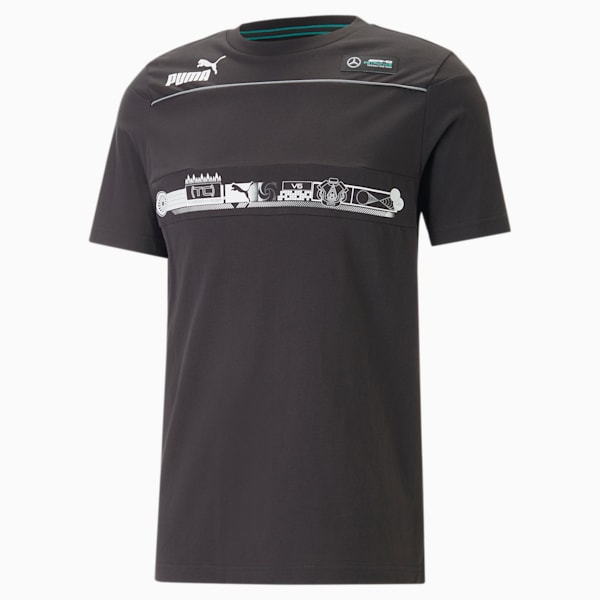 Mercedes AMG Petronas F1 SDS Men's Regular Fit T-Shirt, PUMA Black, extralarge-IND
