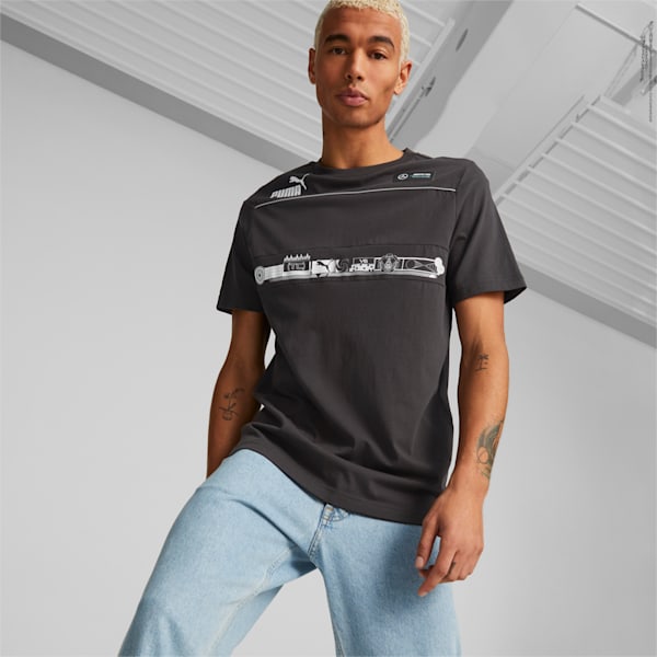 Mercedes AMG Petronas F1 SDS Men's Regular Fit T-Shirt, PUMA Black, extralarge-IND