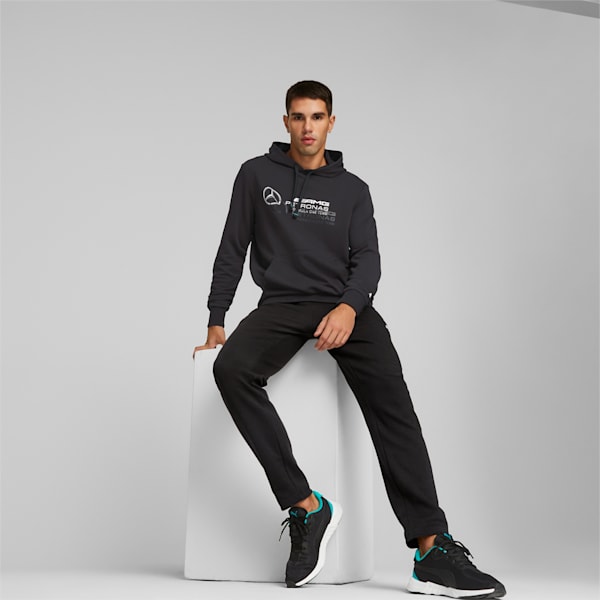 Mercedes AMG Petronas F1 Men's Slim Fit Sweat Pants, PUMA Black, extralarge-IND