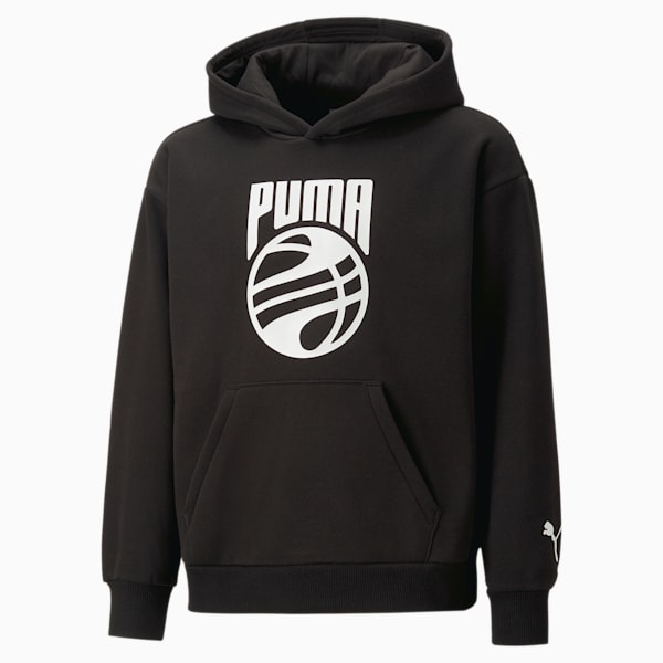 Posterize Basketball Hoodie Youth, PUMA Black, extralarge-GBR