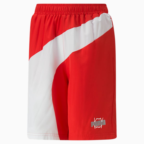 Basketball Clyde Boys' Shorts, For All Time Red, extralarge-IND