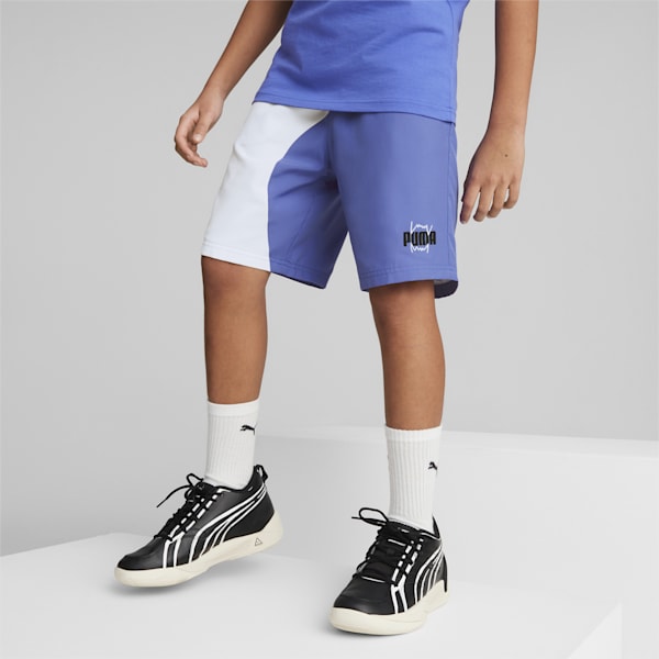 Basketball Clyde Boys' Shorts, Royal Sapphire, extralarge-AUS