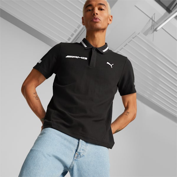 AMG Men's Regular Fit Polo, PUMA Black, extralarge-IND