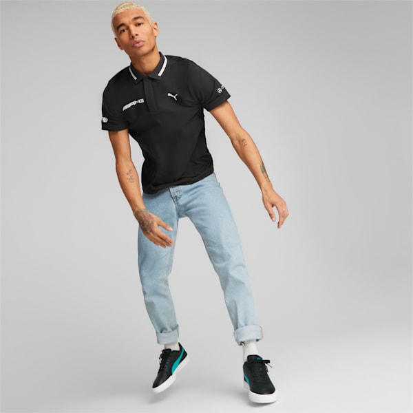 AMG Men's Regular Fit Polo, PUMA Black, extralarge-IND