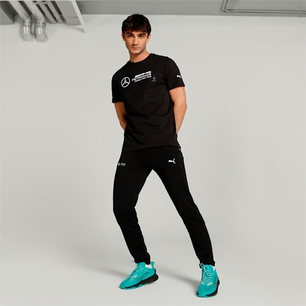 Mercedes AMG Petronas F1 Logo Men's Regular Fit T-Shirt, PUMA Black, extralarge-IND