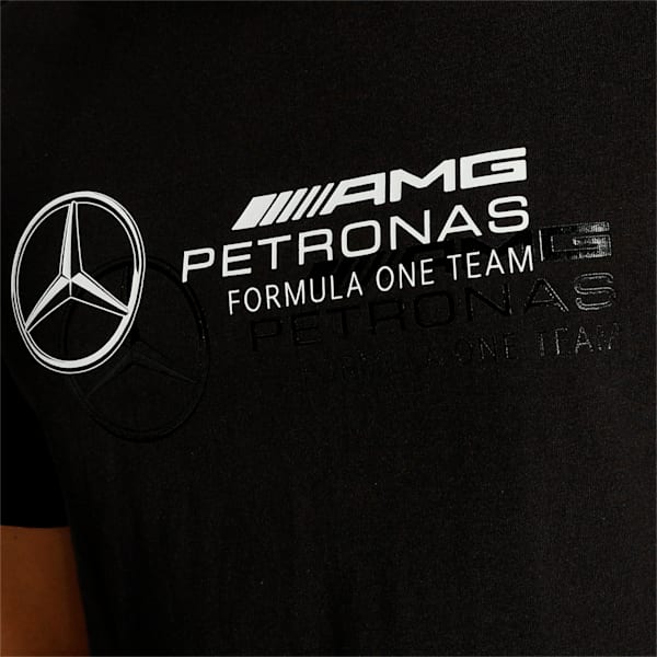 Mercedes AMG Petronas F1 Logo Men's Regular Fit T-Shirt, PUMA Black, extralarge-IND