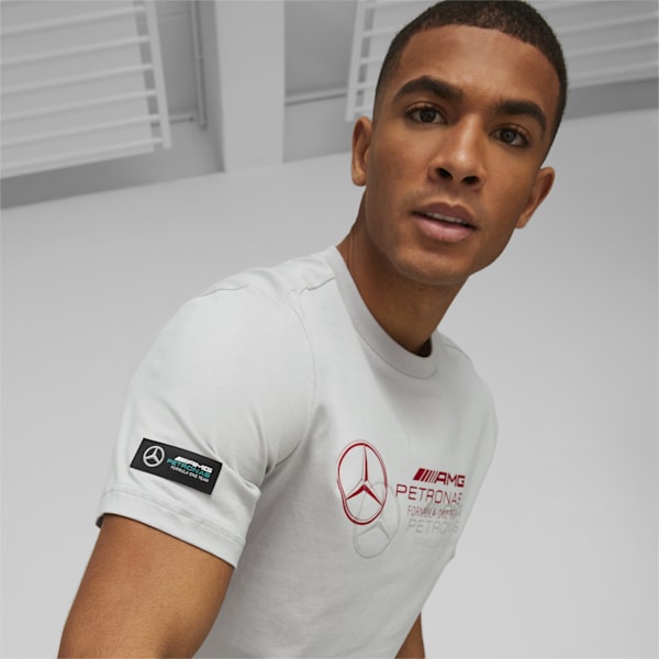 Mercedes AMG Petronas F1 Logo Men's Regular Fit T-Shirt, Mercedes Team Silver, extralarge-AUS