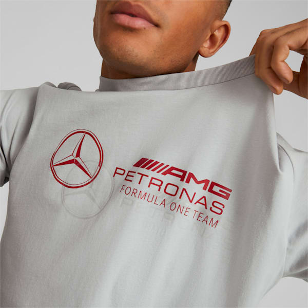 Mercedes-AMG Petronas Motorsport Men's Logo Tee, Mercedes Team Silver