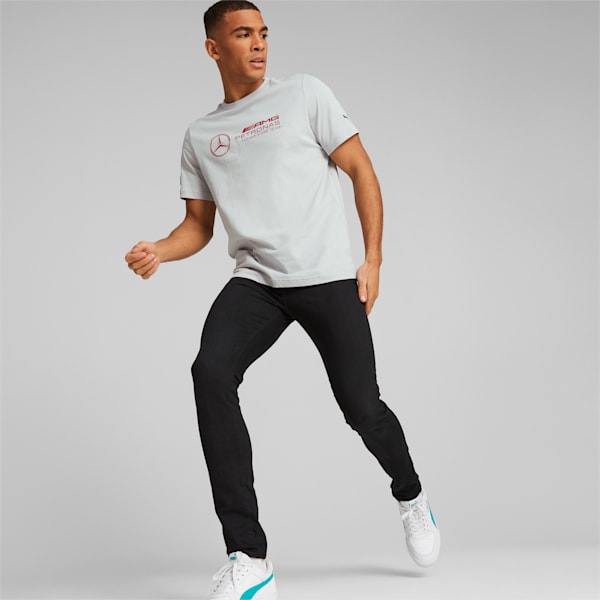Mercedes-AMG Petronas Motorsport Men's Logo Tee, Mercedes Team Silver