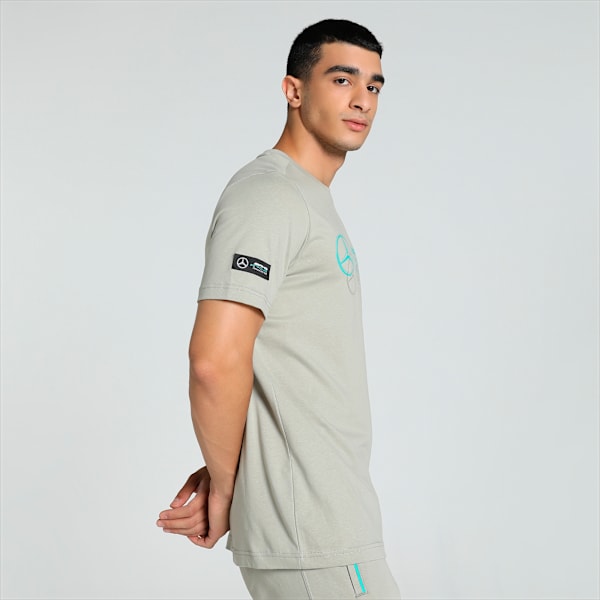 Mercedes AMG Petronas F1 Logo Men's Regular Fit T-Shirt, Birch Tree, extralarge-IND