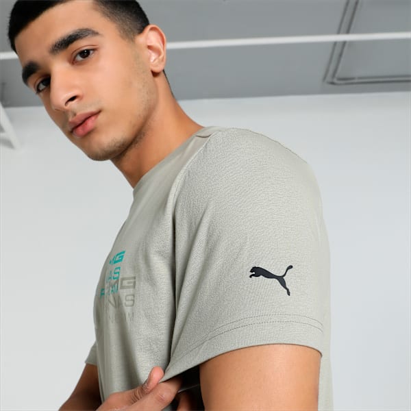 Mercedes AMG Petronas F1 Logo Men's Regular Fit T-Shirt, Birch Tree, extralarge-IND