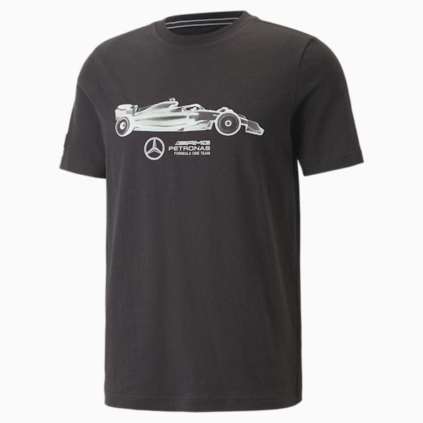 Mercedes AMG Petronas F1 Car Graphic Men's Regular Fit T-shirt, PUMA Black, extralarge-AUS