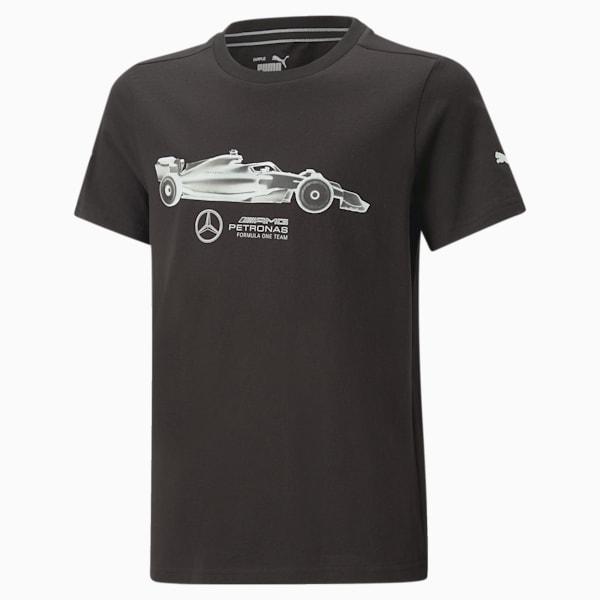 Mercedes AMG Petronas F1 Car Graphic Youth Regular Fit T-Shirt, PUMA Black, extralarge-IND