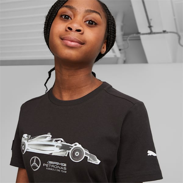 Mercedes AMG Petronas F1 Essential Car Graphic Youth Regular Fit T-Shirt, PUMA Black, extralarge-IND
