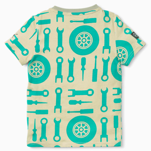 Mercedes AMG Petronas F1 All Over Print Kids' Regular Fit T-Shirt, Birch Tree, extralarge-IND