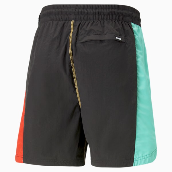 Blocked Shot Basketball Men's Shorts, PUMA Black-colorblock, extralarge