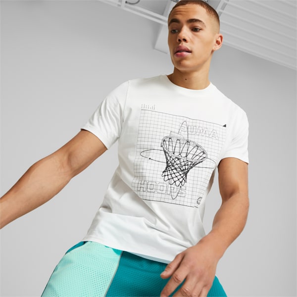Clear Out Basketball Men's Tee, PUMA White, extralarge