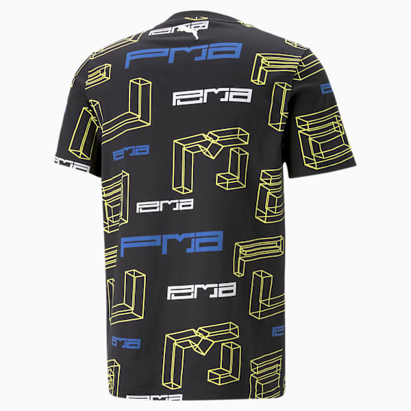 Breakaway AOP Men's T-Shirt, PUMA Black-Multi AOP, extralarge-IND