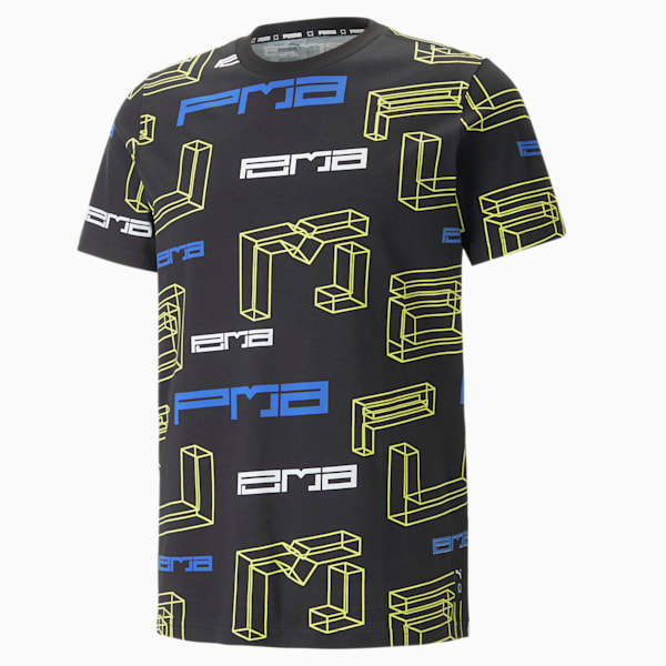 Breakaway AOP Men's T-Shirt, PUMA Black-Multi AOP, extralarge-IND