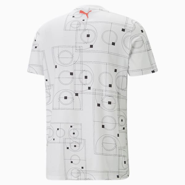 Clear Out Men's T-Shirt, PUMA White-Court AOP, extralarge-IND
