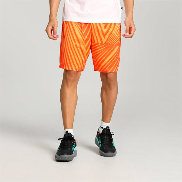 Baseline All Over Print Unisex Shorts, Cayenne Pepper-Multi AOP, extralarge-IND
