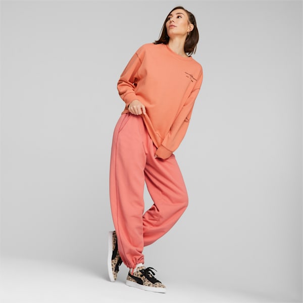 Sudadera de cuello redondo RE:ESCAPE para mujer, Hibiscus Flower, extragrande