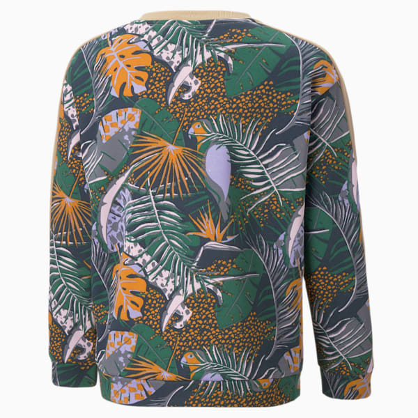 T7 Vacay Queen All Over Print Girls Relaxed Fit Sweatshirt, Dusty Tan, extralarge-IND