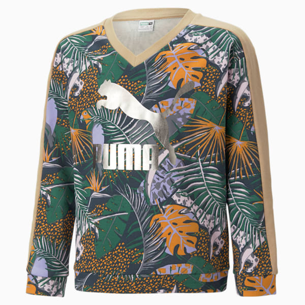 T7 Vacay Queen All Over Print Girls Relaxed Fit Sweatshirt PUMA