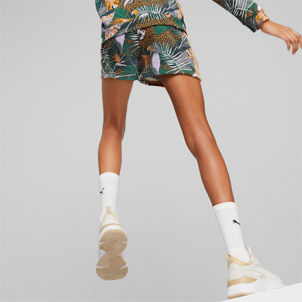 T7 Vacay Queen All Over Print Girls Shorts, Dusty Tan, extralarge-IND