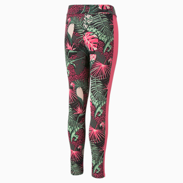 T7 Vacay Queen All Over Print Girls Leggings, Glowing Pink, extralarge-IND