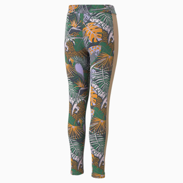 T7 Vacay Queen Big Kids' Printed Leggings, Dusty Tan, extralarge