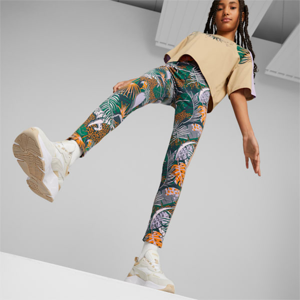 Leggings estampados T7 Vacay Queen para Adolescente, Dusty Tan, extralarge