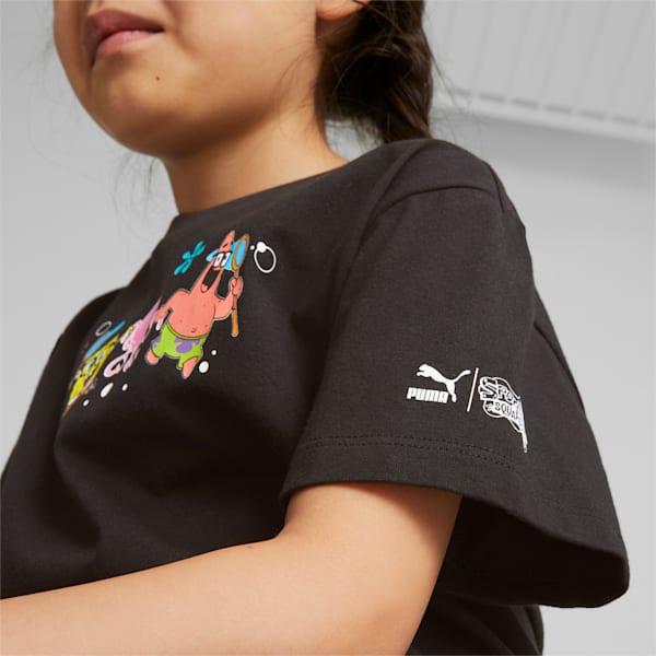 PUMA x SPONGEBOB Kids' Relaxed Fit T-Shirt, PUMA Black, extralarge-IND