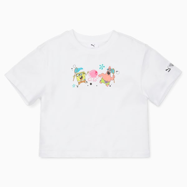 PUMA x SPONGEBOB Kids' Relaxed Fit T-Shirt, PUMA White, extralarge-IND