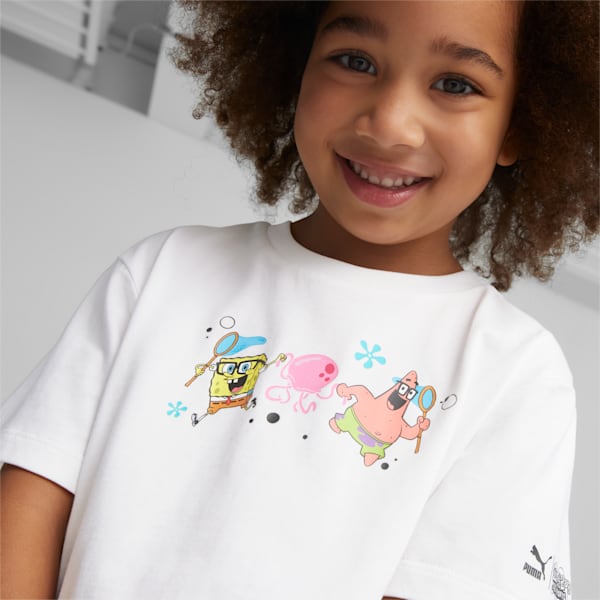 PUMA x SPONGEBOB Kids' Girls' Tee, PUMA White, extralarge