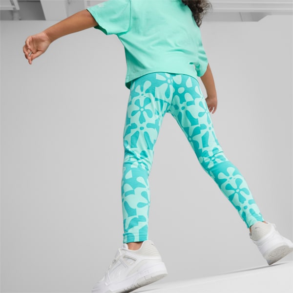 PUMA x SPONGEBOB Kids' Leggings, Mint, extralarge