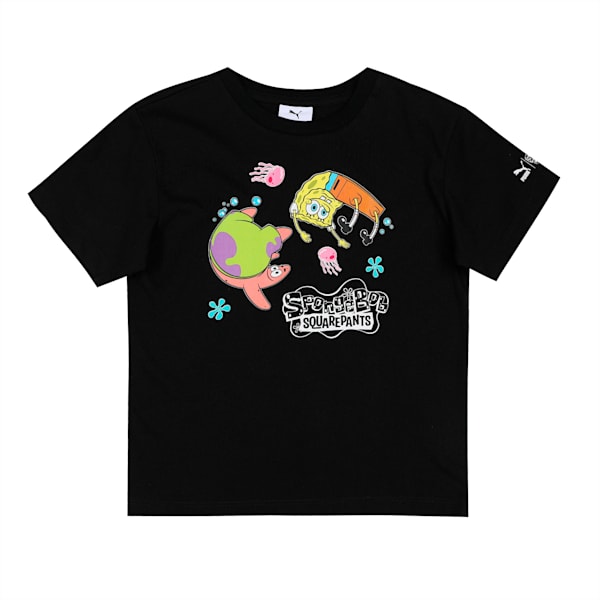 PUMA x SPONGEBOB Kids' T-Shirt, PUMA Black