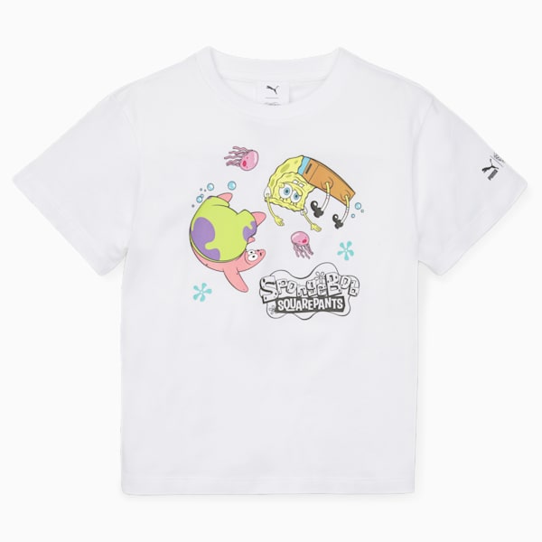 PUMA x SPONGEBOB Kids' Relaxed Fit T-Shirt, PUMA White, extralarge-AUS